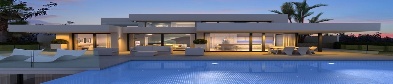 Neu gebaute Immobilienobjekte zum Verkauf in Cumbre del Sol Benitachell an der Costa Blanca von Alicante in Spanien