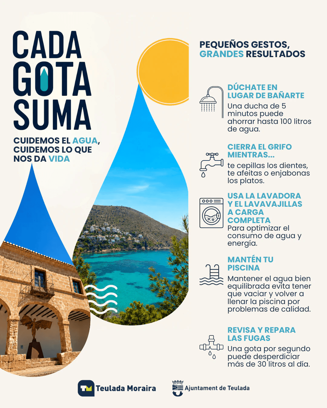 Teulada Moraira Lanza una Campaña de Ahorro de Agua