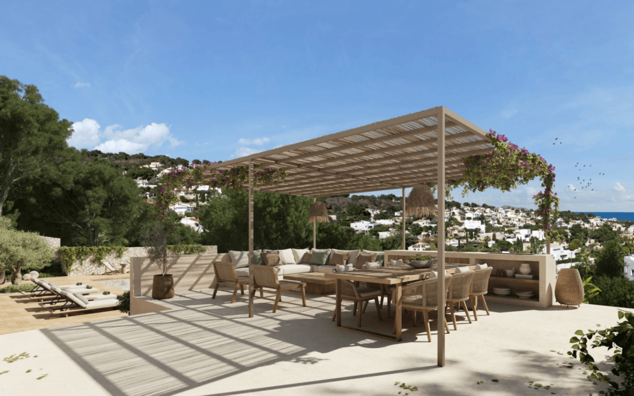 Villa méditerranéenne rénovée avec vue sur la mer à vendre à Benissa | Fustera