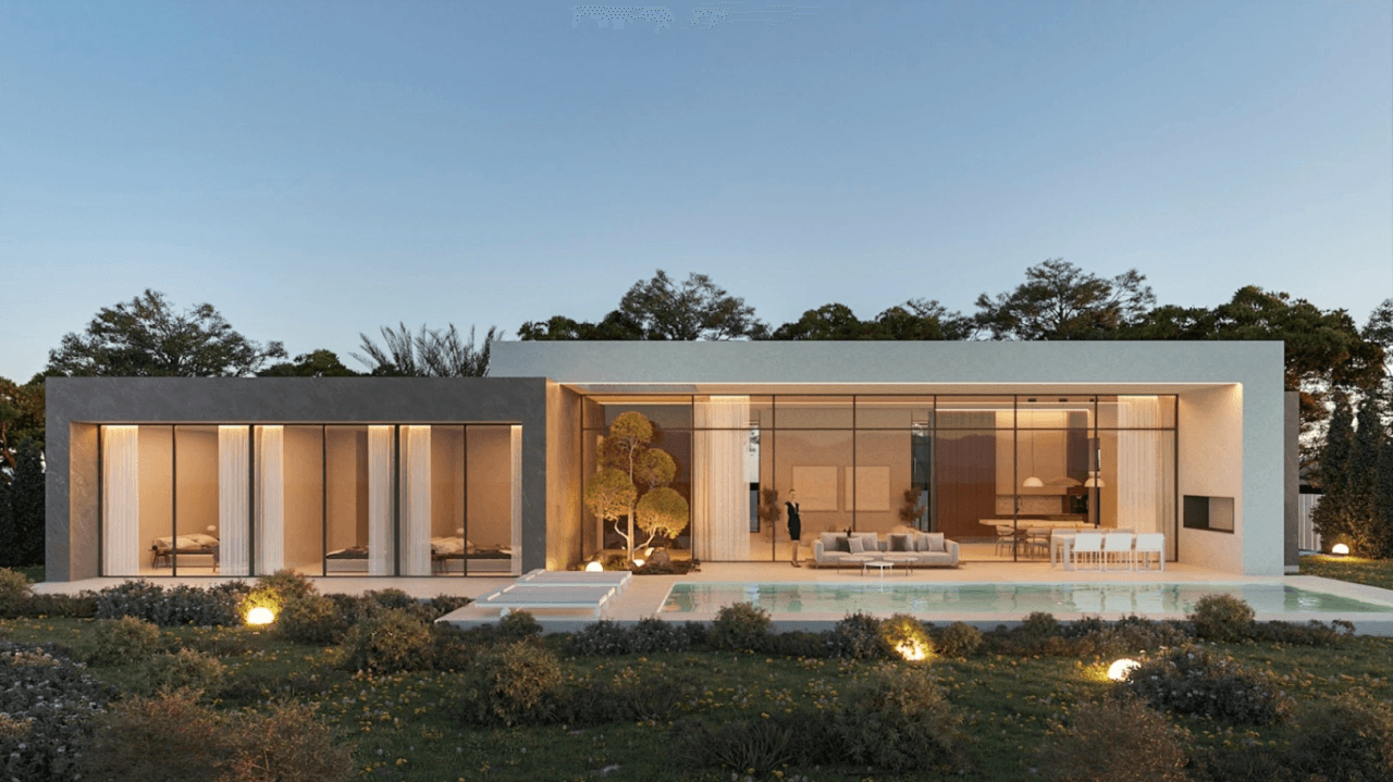 Villa moderne de plain-pied avec piscine privée à vendre à Calpe | Pla Roig