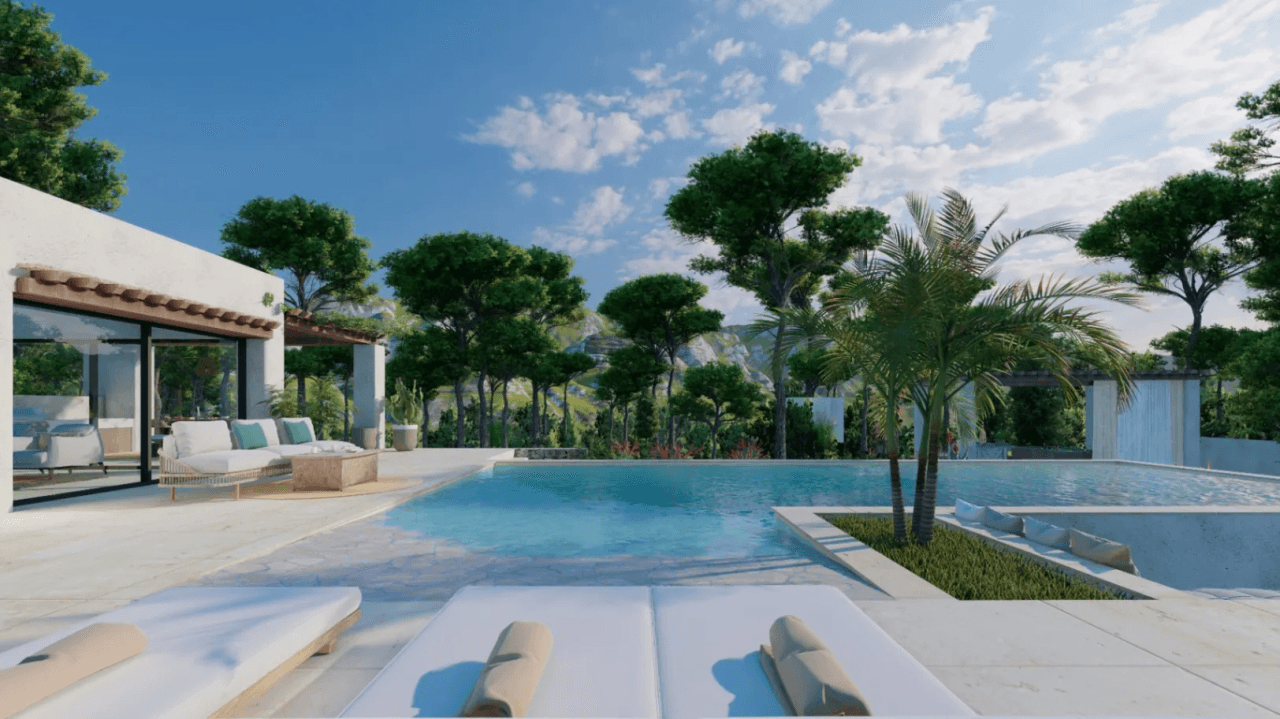 Villa exclusive de style ibicenco moderne avec vue sur la mer à Balcón al Mar, Jávea.