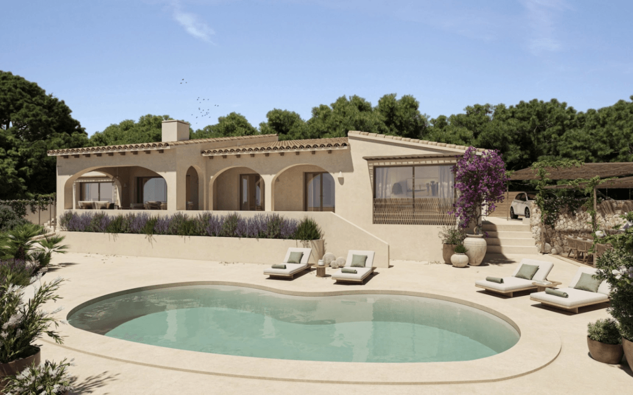 Villa méditerranéenne rénovée avec vue sur la mer à Benissa Costa | La Fustera