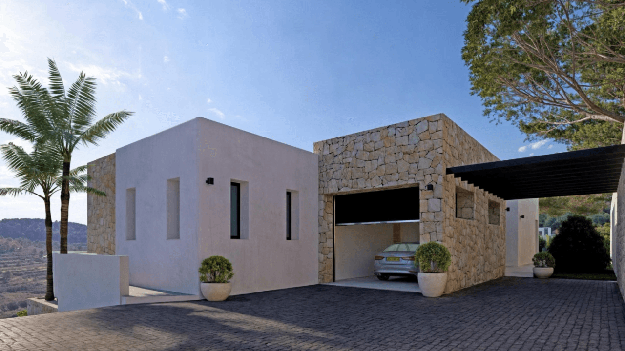 Villa de plain-pied avec vue sur la mer à Empedrola II Calpe