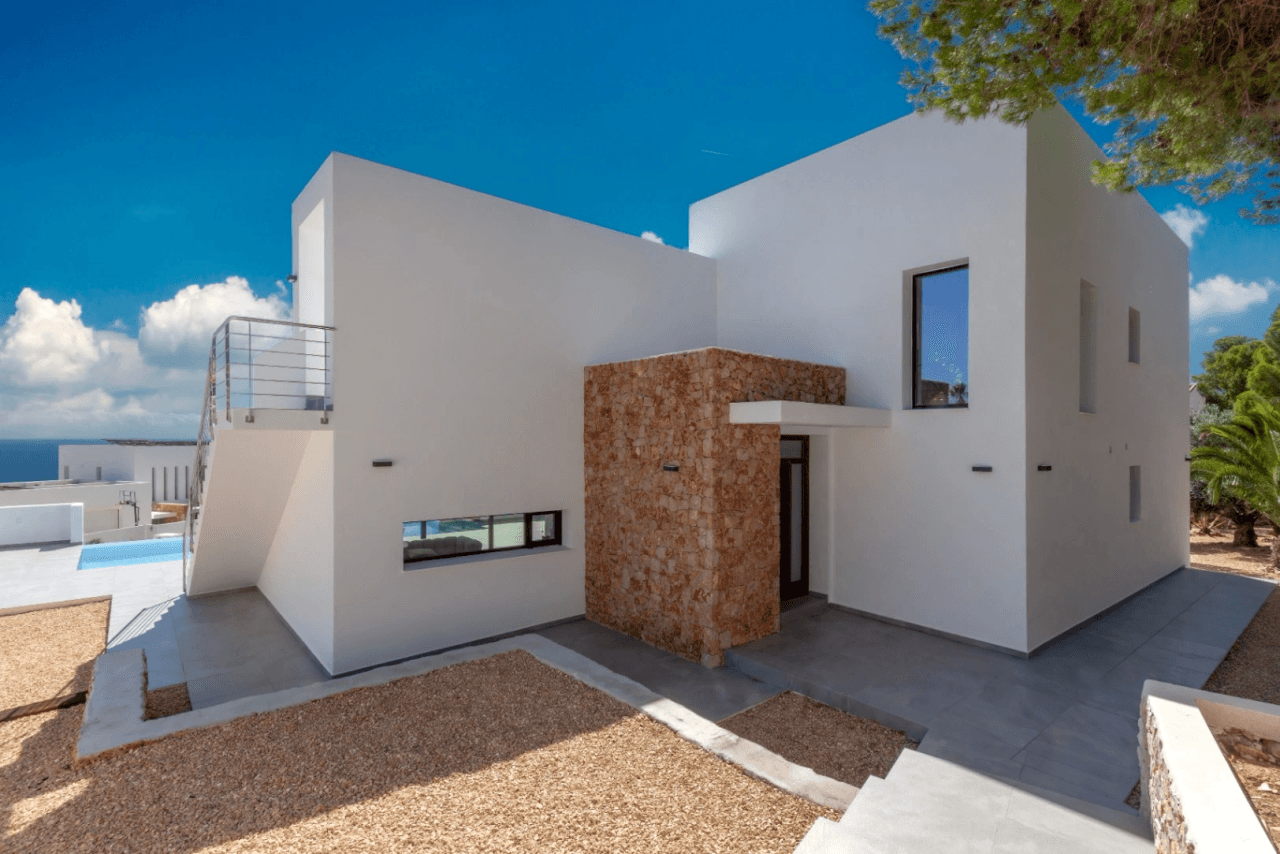 Villa rénovée de style Ibiza à vendre à Balcón al Mar Javea, Costa Blanca