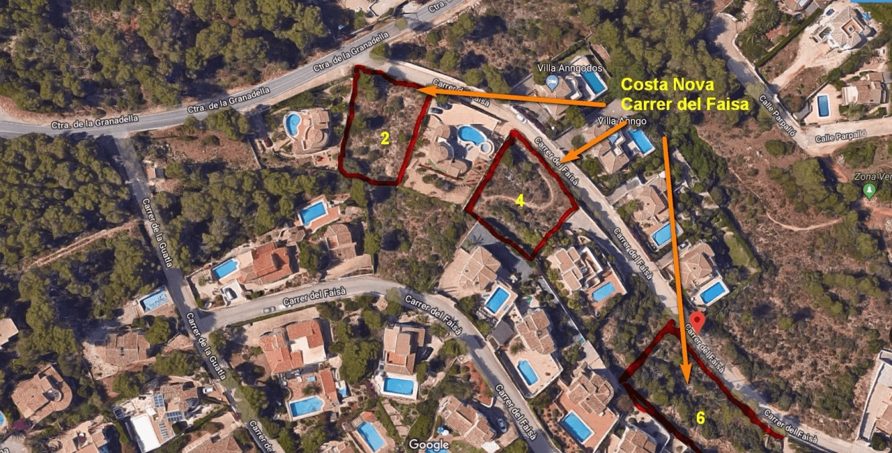 Terrain à vendre à Costa Nova La Marina Jávea