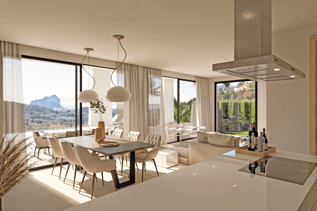 Villa de plain-pied avec vue sur la mer à Empedrola II Calpe