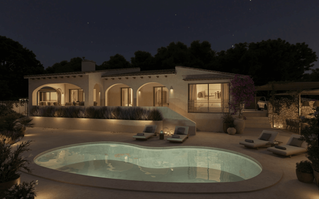 Villa méditerranéenne rénovée avec vue sur la mer à Benissa Costa | La Fustera