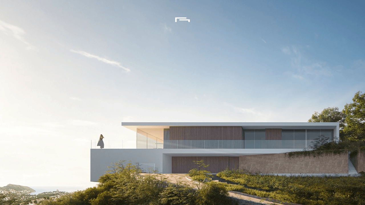 Chalet obra nueva con vistas al mar en venta en El Portet Moraira, Costa Blanca