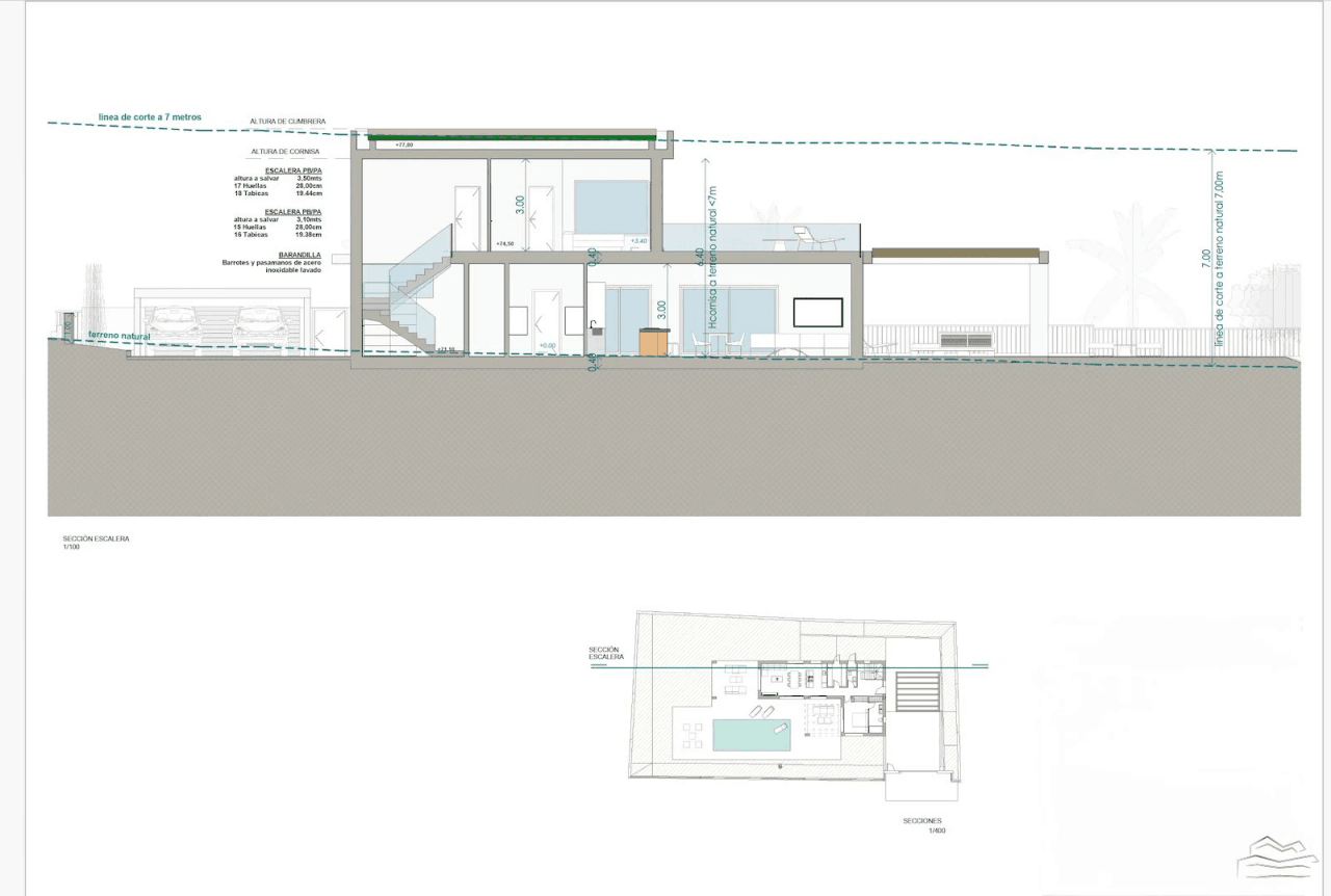 Terrain avec projet et permis à vendre à Pinosol - Javea