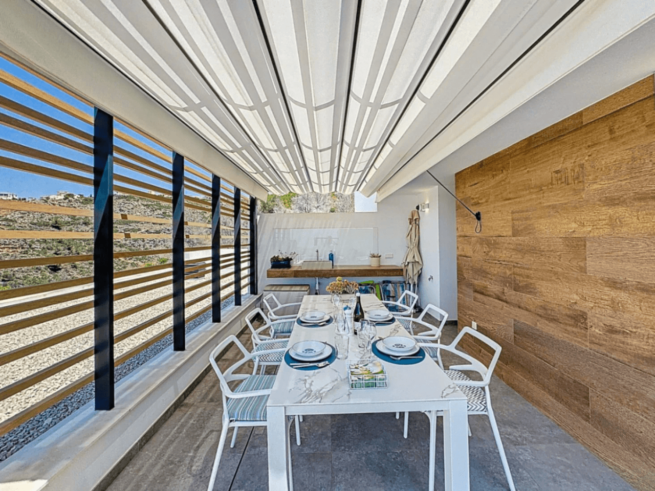 Impressionnant penthouse moderne à Cumbre del Sol avec vues panoramiques dans les Jardins de Montecala