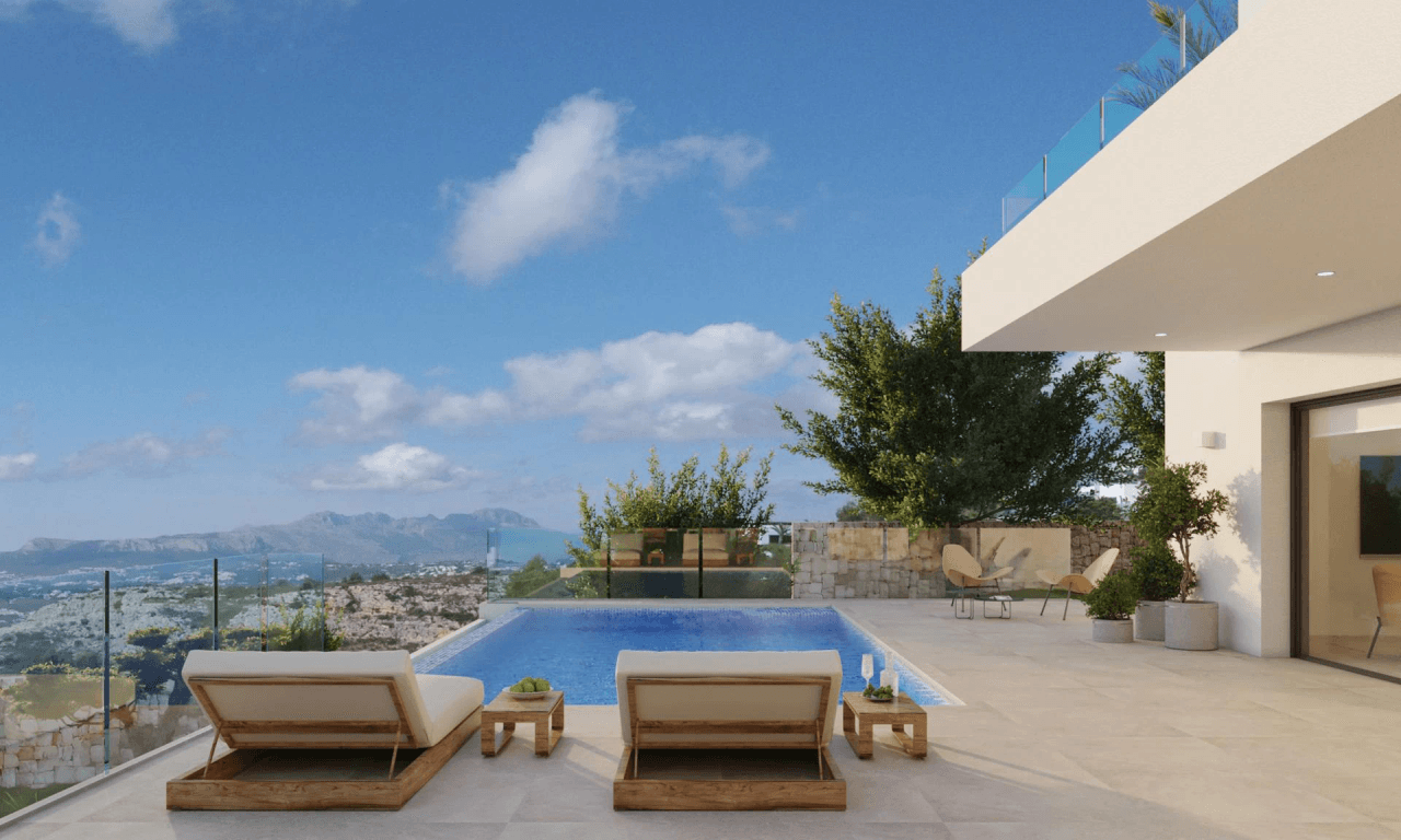 Cumbre del Sol : villa moderne de luxe offrant une vue imprenable sur la mer