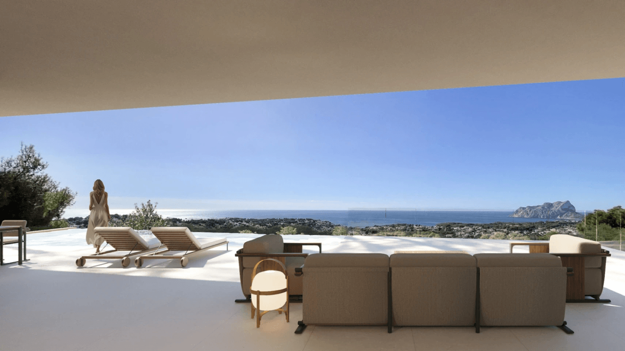Villa de Diseño Contemporáneo con Vistas Panorámicas al Mar en Montemar, Benissa