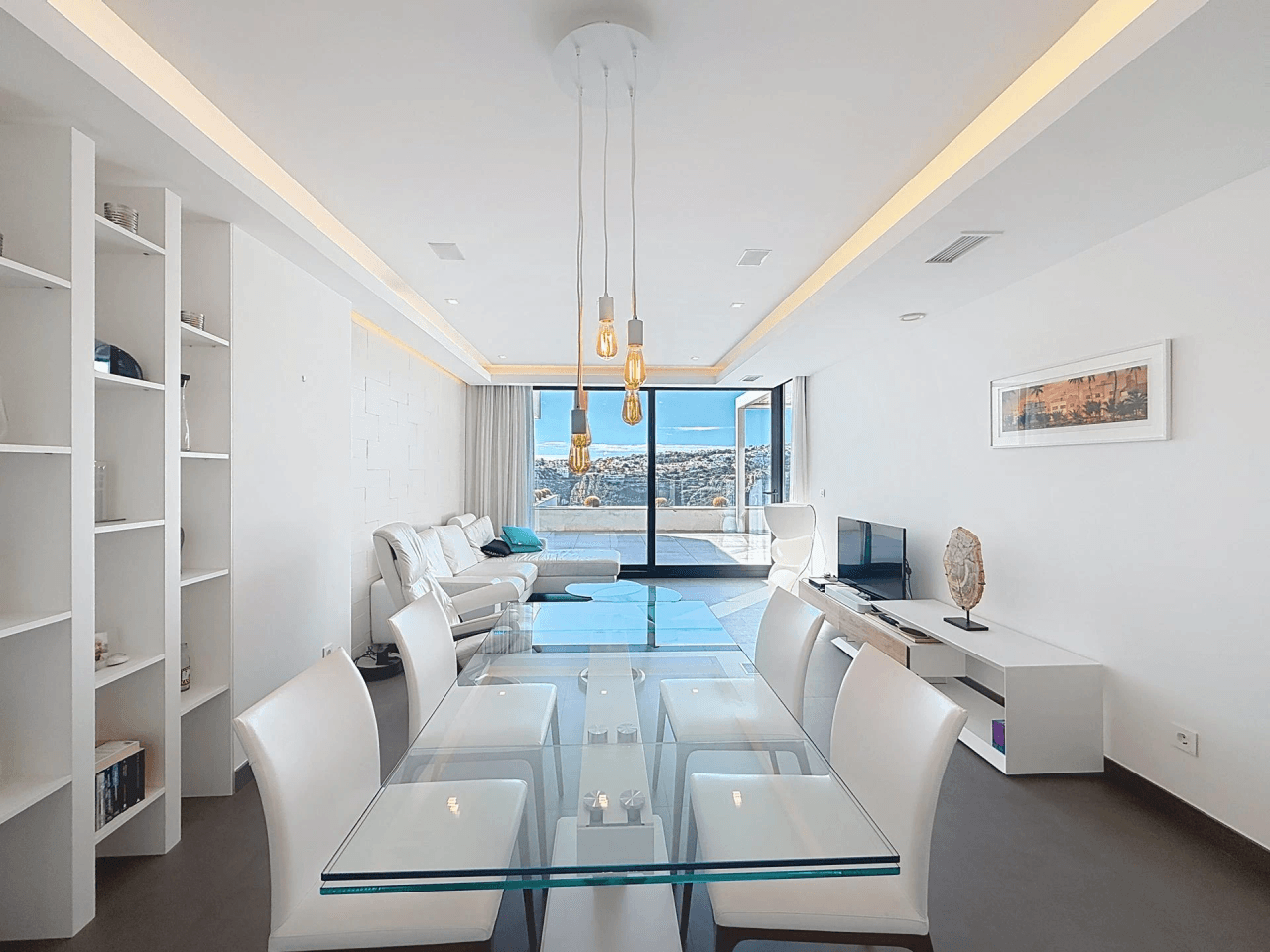 Cumbre del Sol penthouse moderne de luxe avec vue sur les falaises et la mer