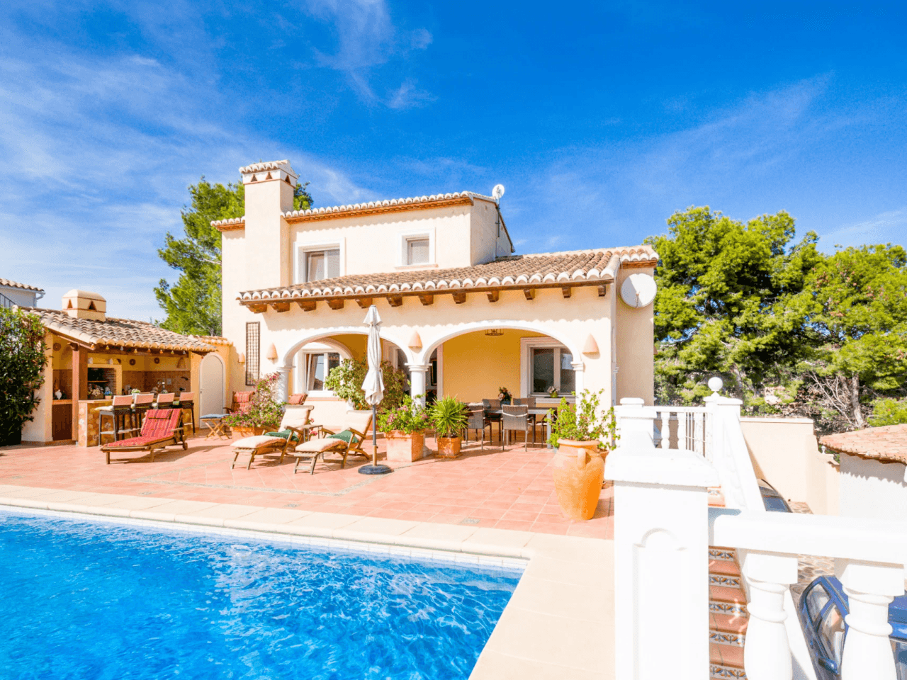 Villa à Benissa avec vue sur la mer et appartement invités séparé