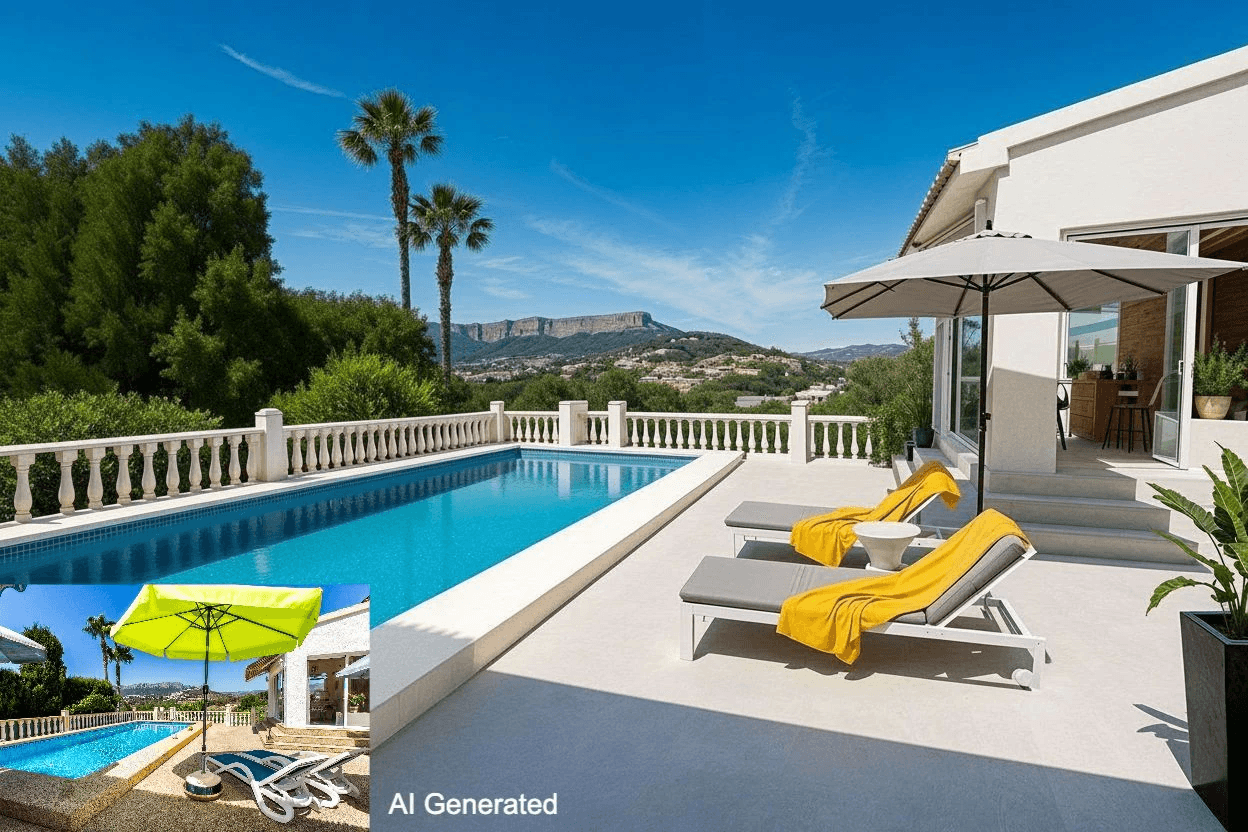 Villa tranquille avec vue sur la montagne à vendre à Calpe