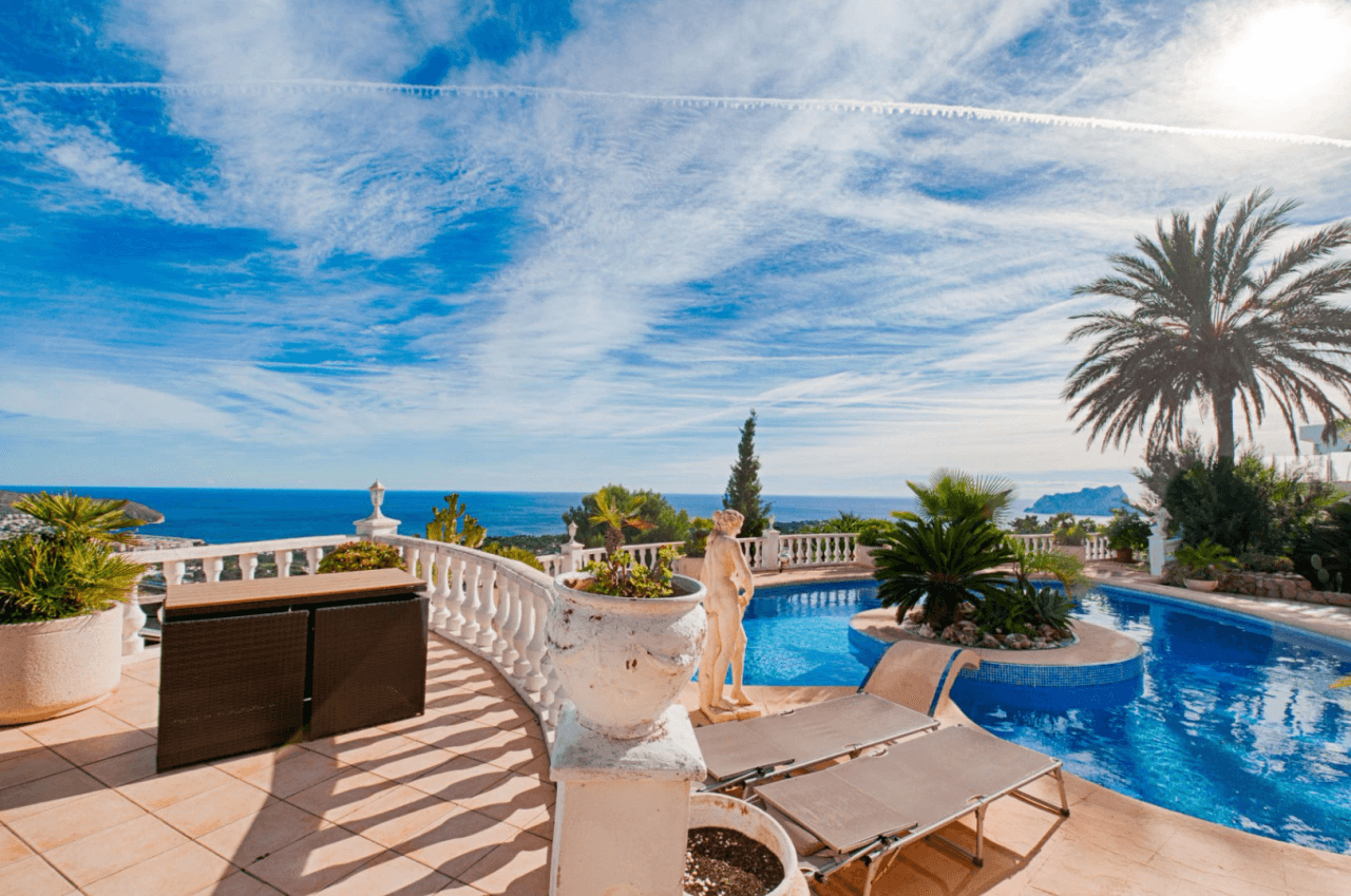 C’est probablement l’une des plus belles vues sur la mer de Moraira.