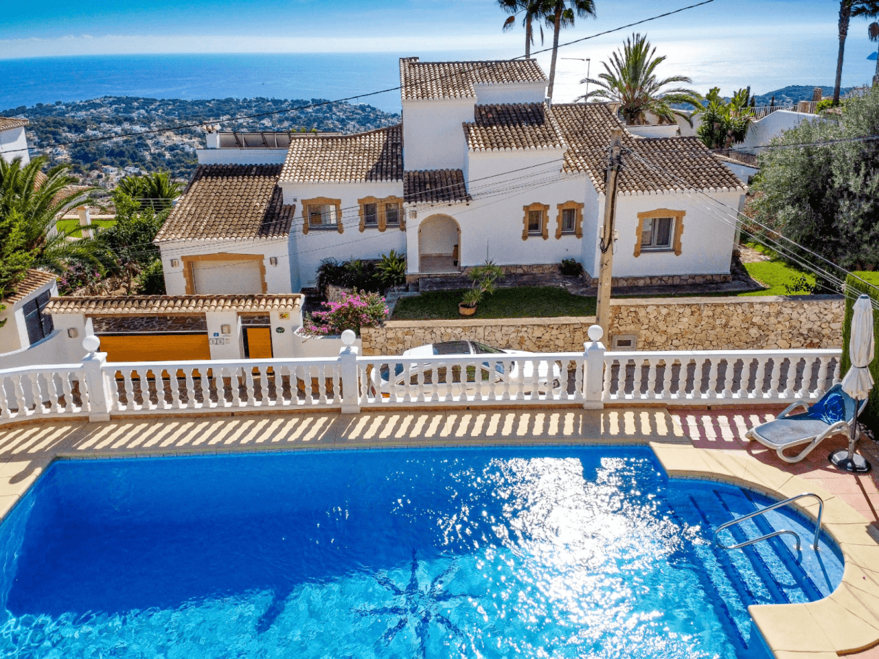 Villa à Benissa avec vue sur la mer et appartement invités séparé