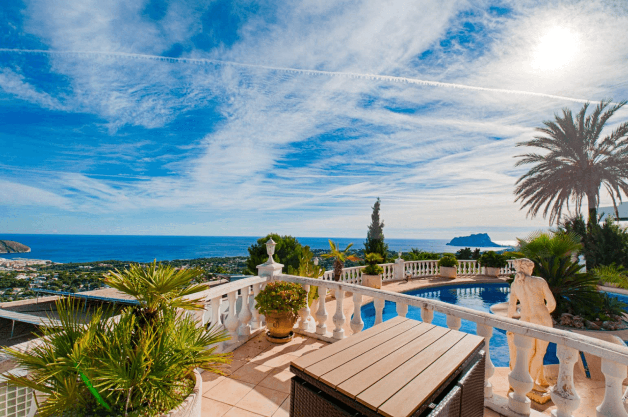 C’est probablement l’une des plus belles vues sur la mer de Moraira.
