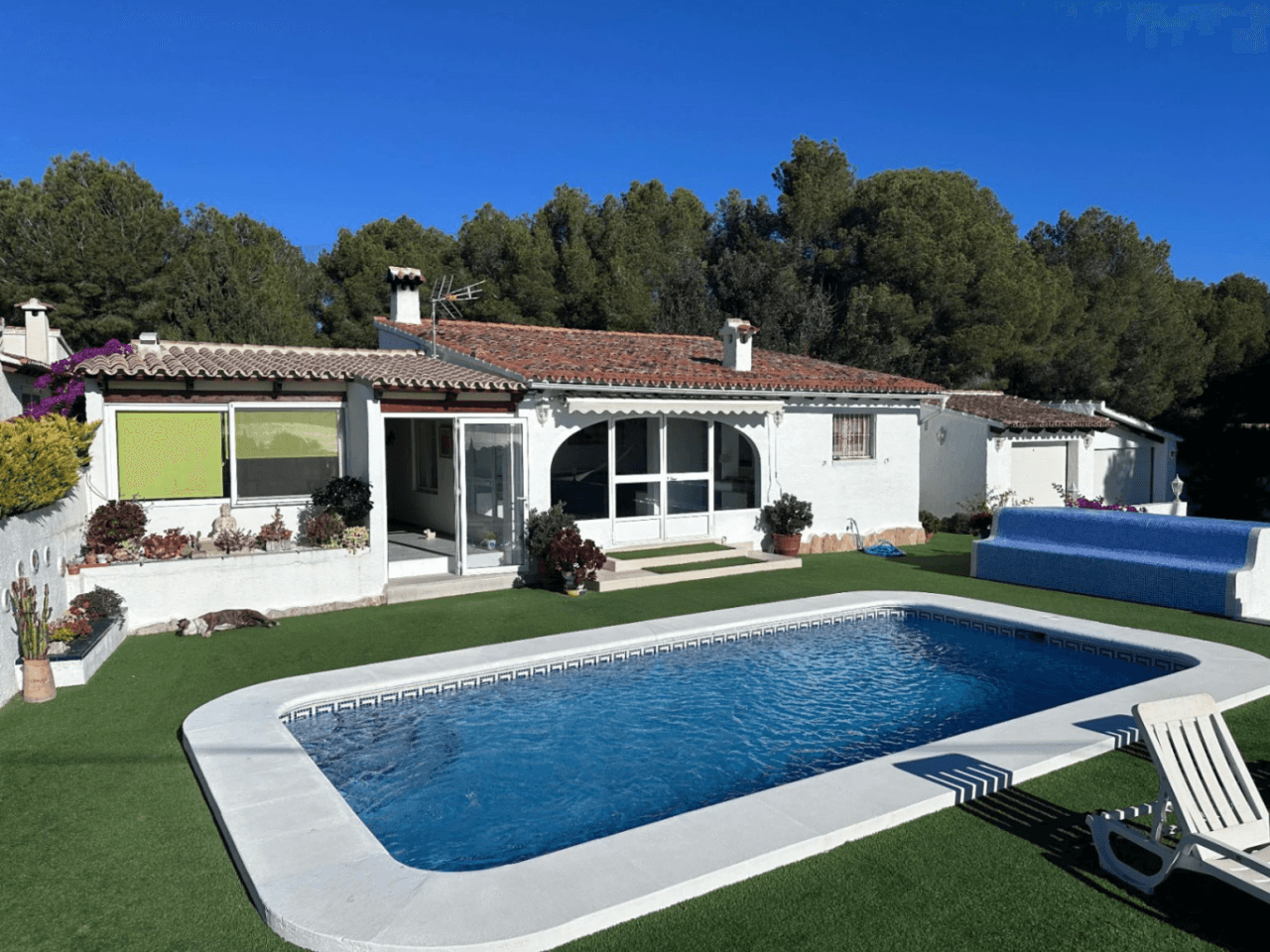 Villa de plain-pied avec vue sur la mer à vendre à Moraira