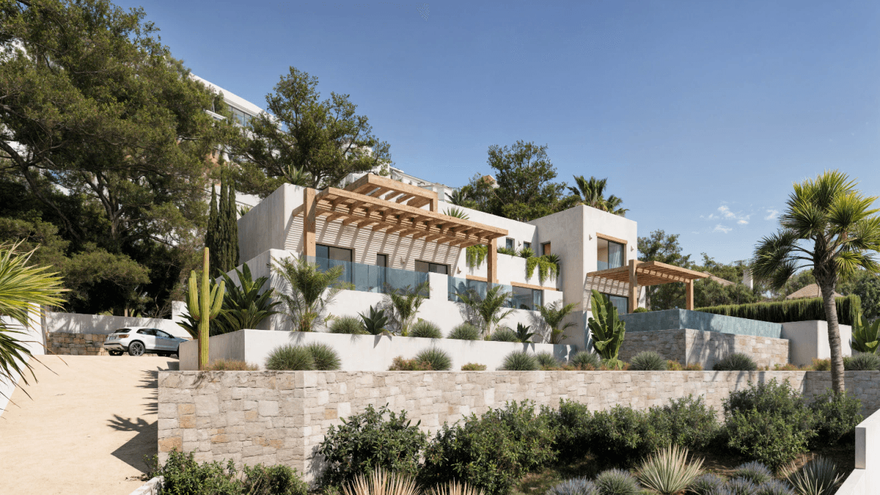 Villa neuve de style ibérique exclusive à Benissa avec vue panoramique et équipements de luxe.