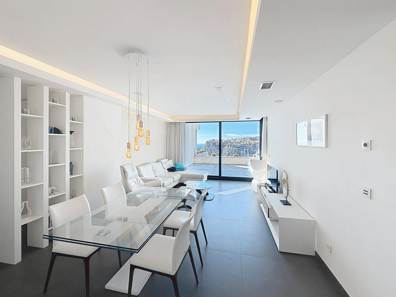 Cumbre del Sol penthouse moderne de luxe avec vue sur les falaises et la mer