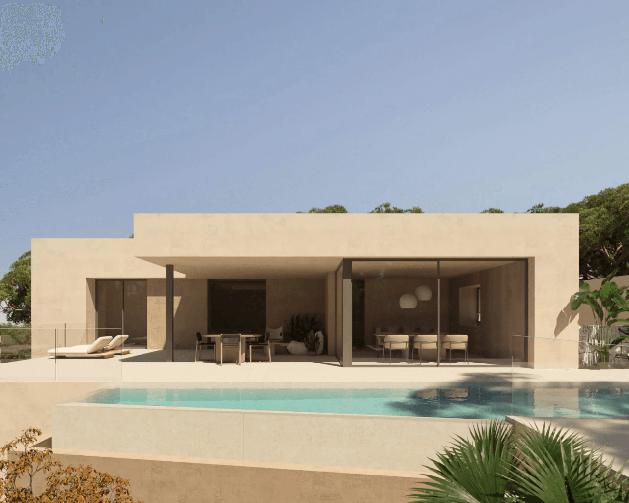 Villa à vendre à Fustera Benissa avec 4 chambres et piscine à débordement