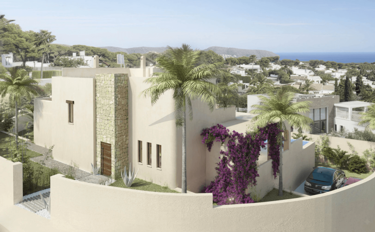 Villa Méditerranéenne Contemporaine à Moraira avec Vue sur la Mer