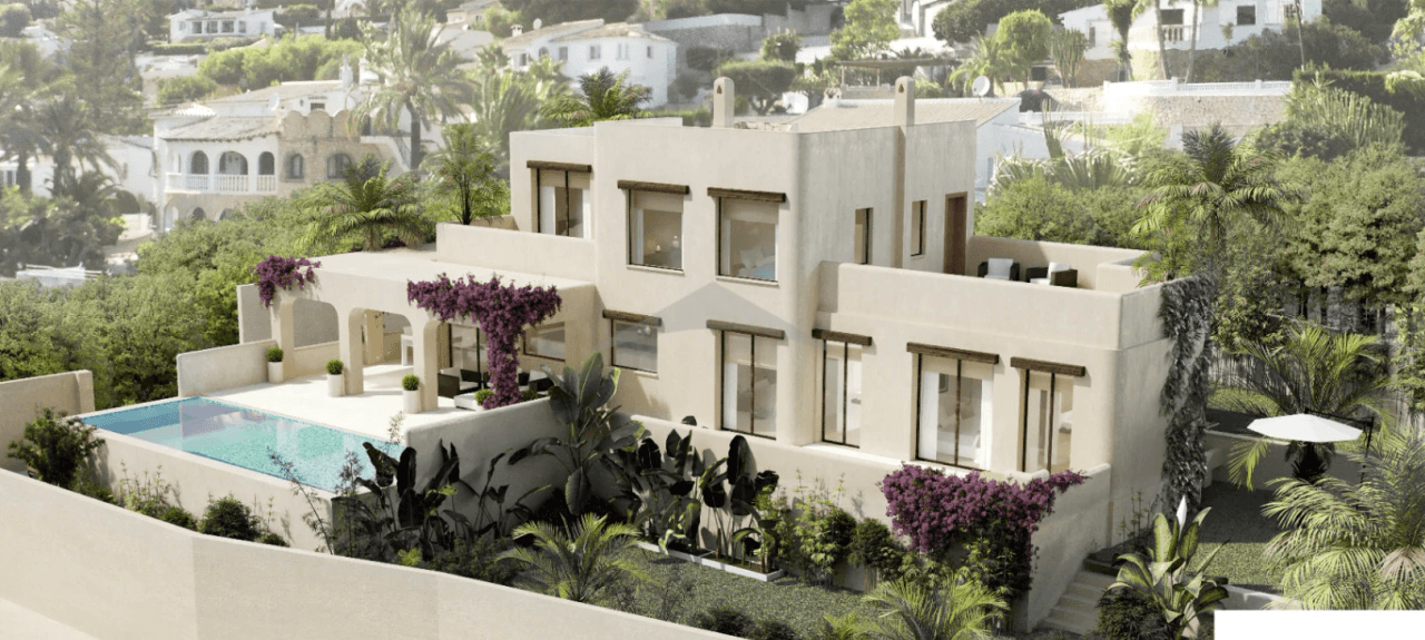 Villa Méditerranéenne Contemporaine à Moraira avec Vue sur la Mer