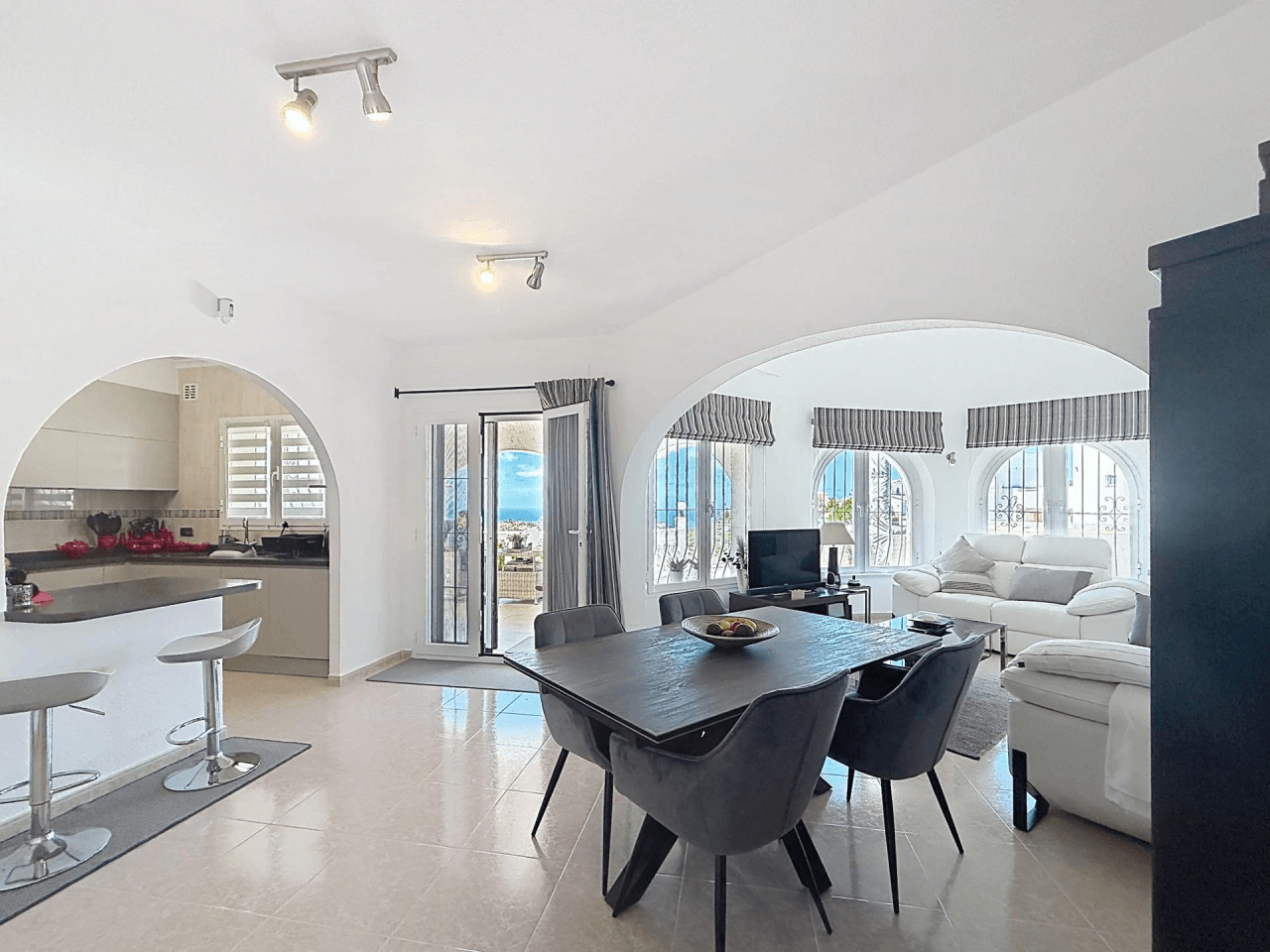 Independent villa with sea views and heated pool Kalmias Cumbre del Sol Costa Blanca North