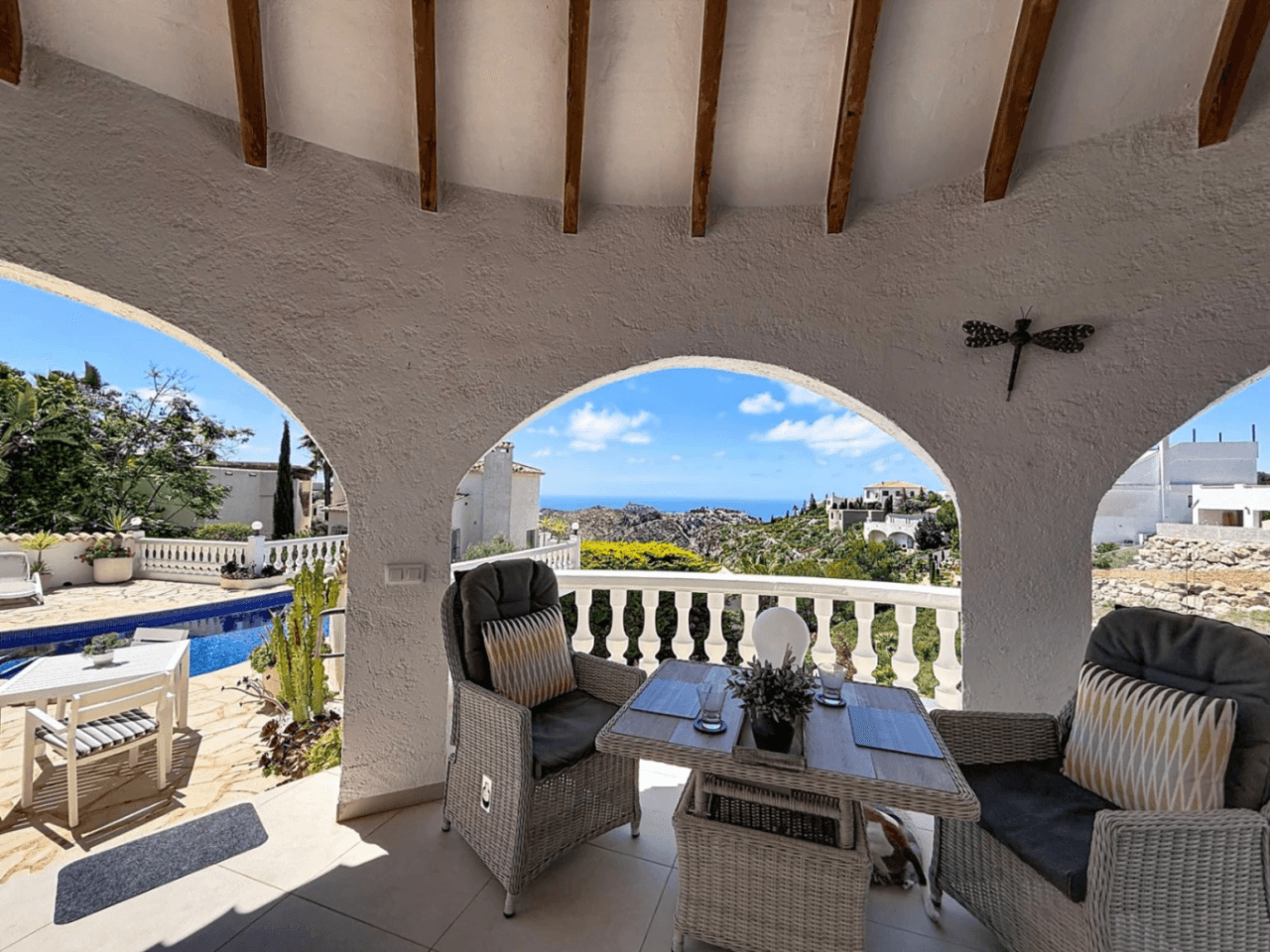 Independent villa with sea views and heated pool Kalmias Cumbre del Sol Costa Blanca North