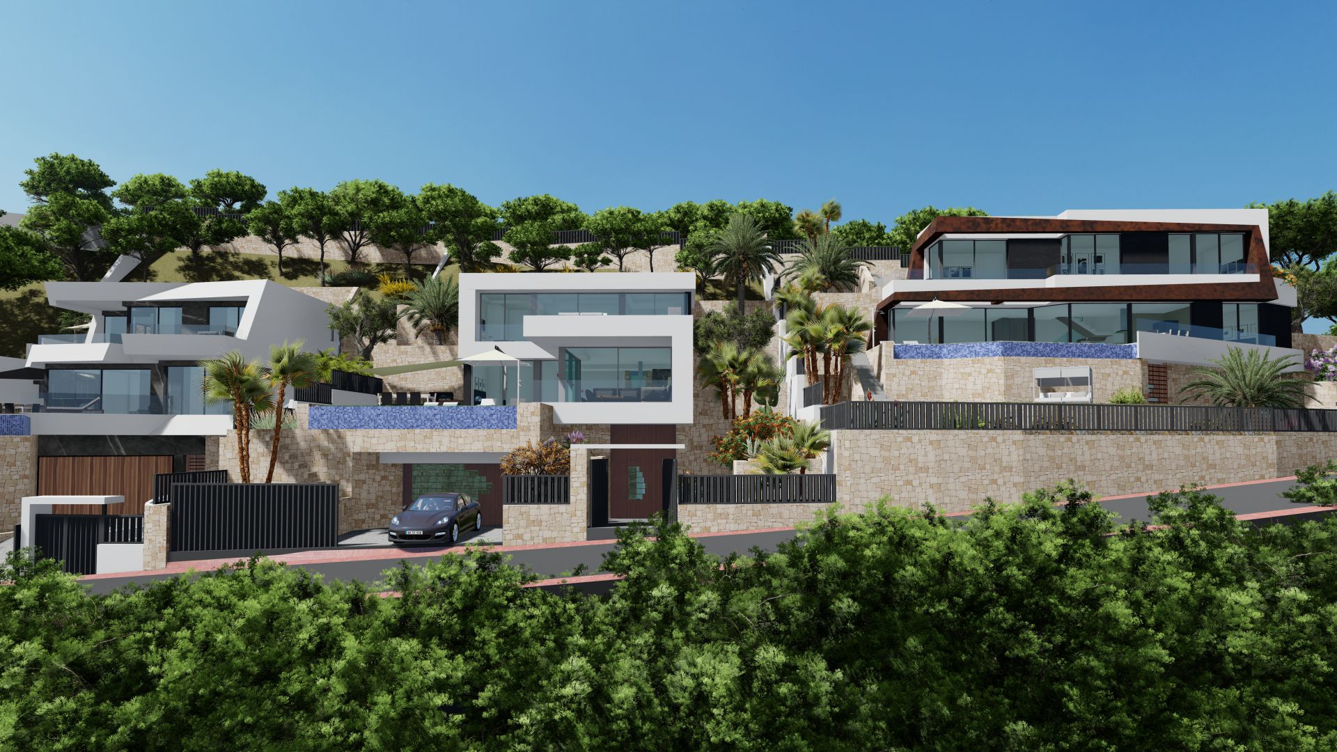Modern style villa with sea views in Maryvilla Calpe