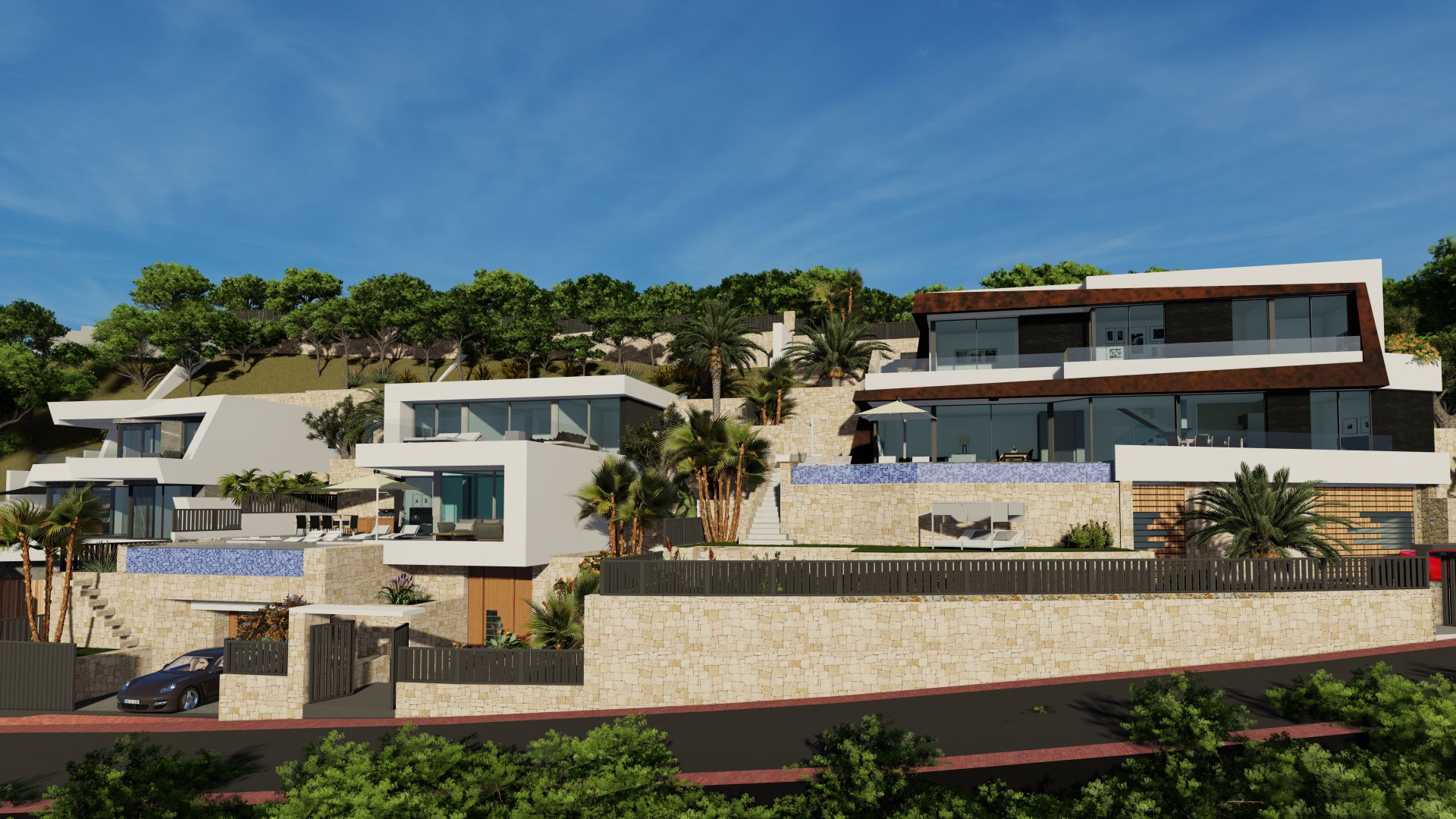 Villa de style moderne avec vue sur la mer à Maryvilla Calpe