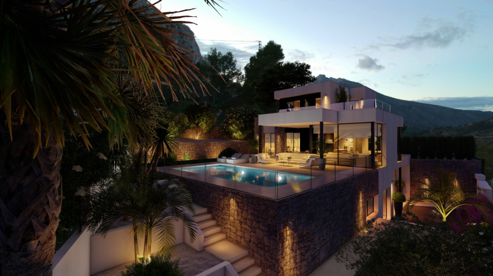 Villa im modernen Stil mit Meerblick in Maryvilla Calpe