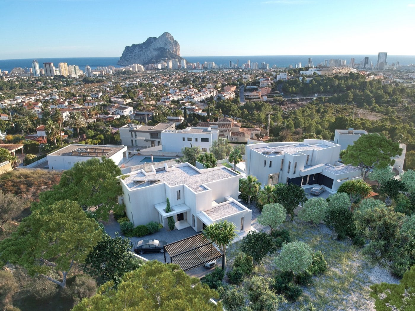 Moderne stijl villa met uitzicht op zee in Cometa III Calpe