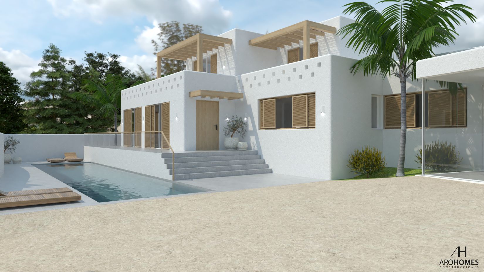 Ibiza stijl villa met bouwvergunning in La Sabatera Moraira
