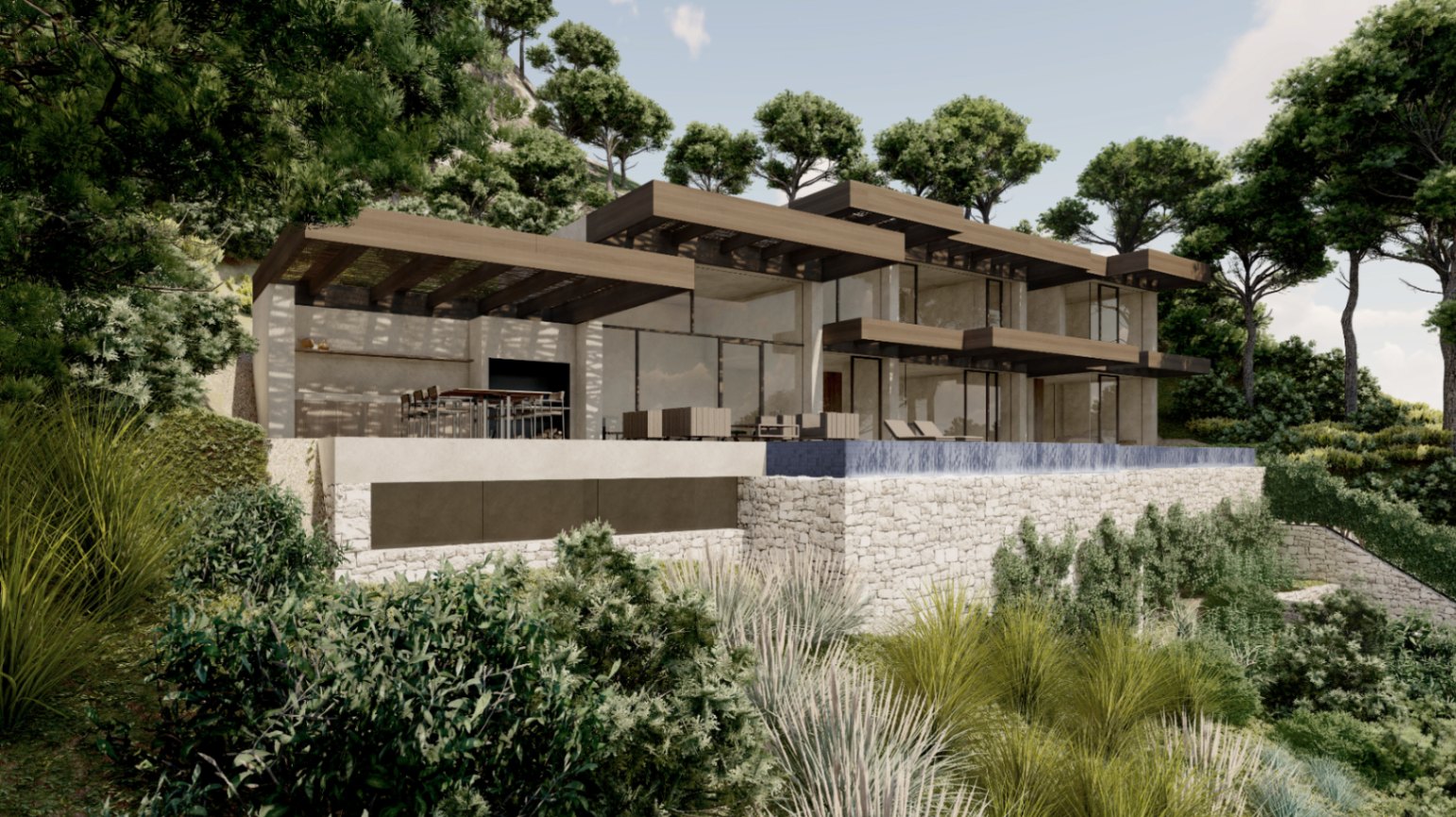 Moderne Villa mit Meerblick zum Verkauf in Raco de Galeno Benissa