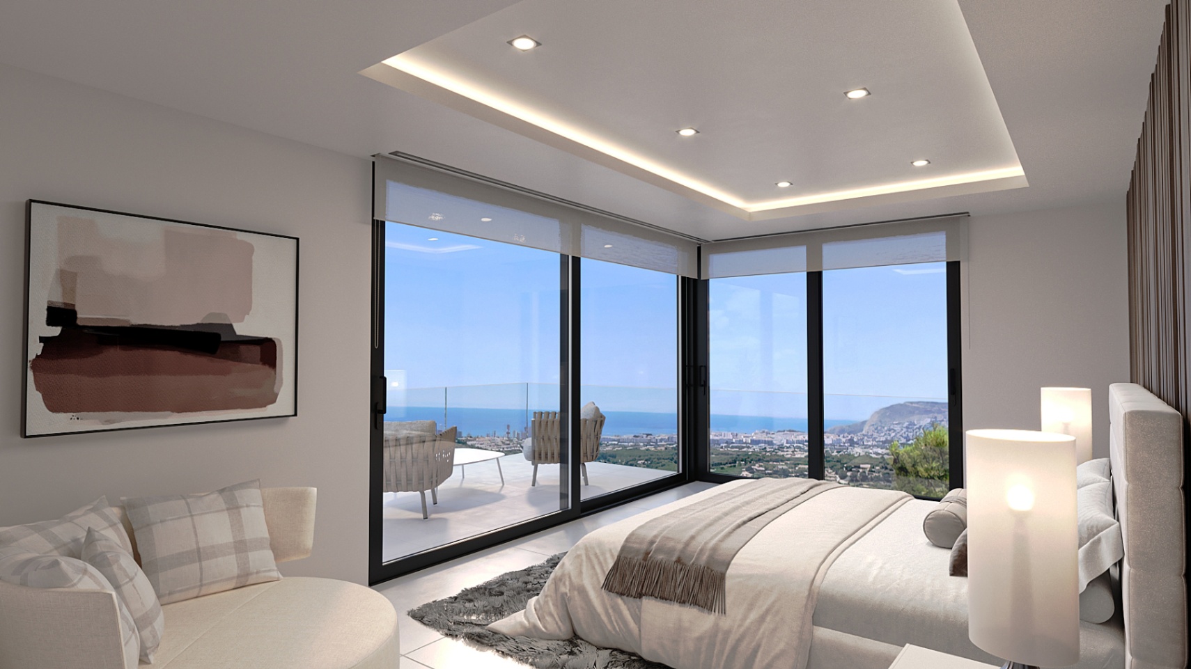 Moderne villa met zeezicht te koop in Empedrola II Calpe