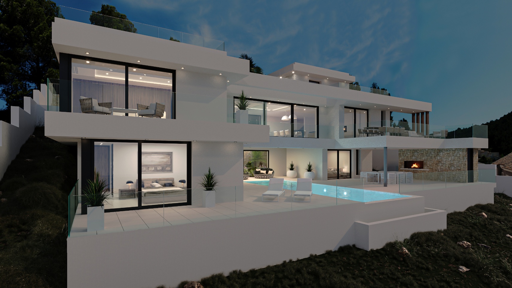 Modern villa with sea views for sale in Empedrola II Calpe