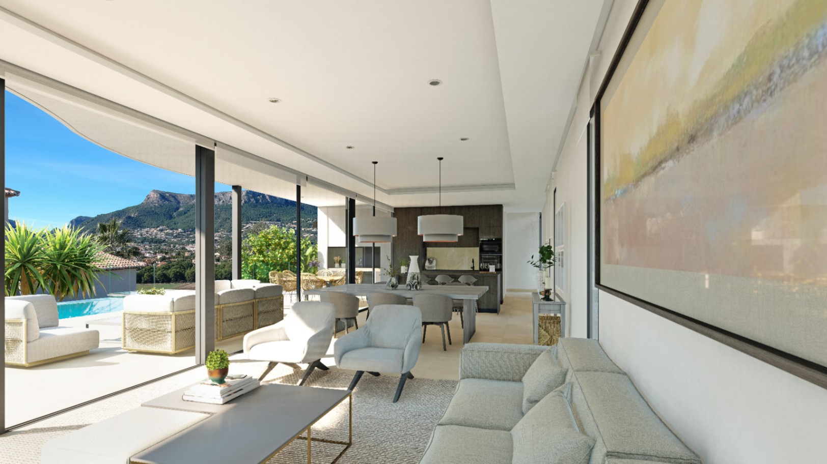 Villa im modernen Stil mit Meerblick in Pla Roig Calpe