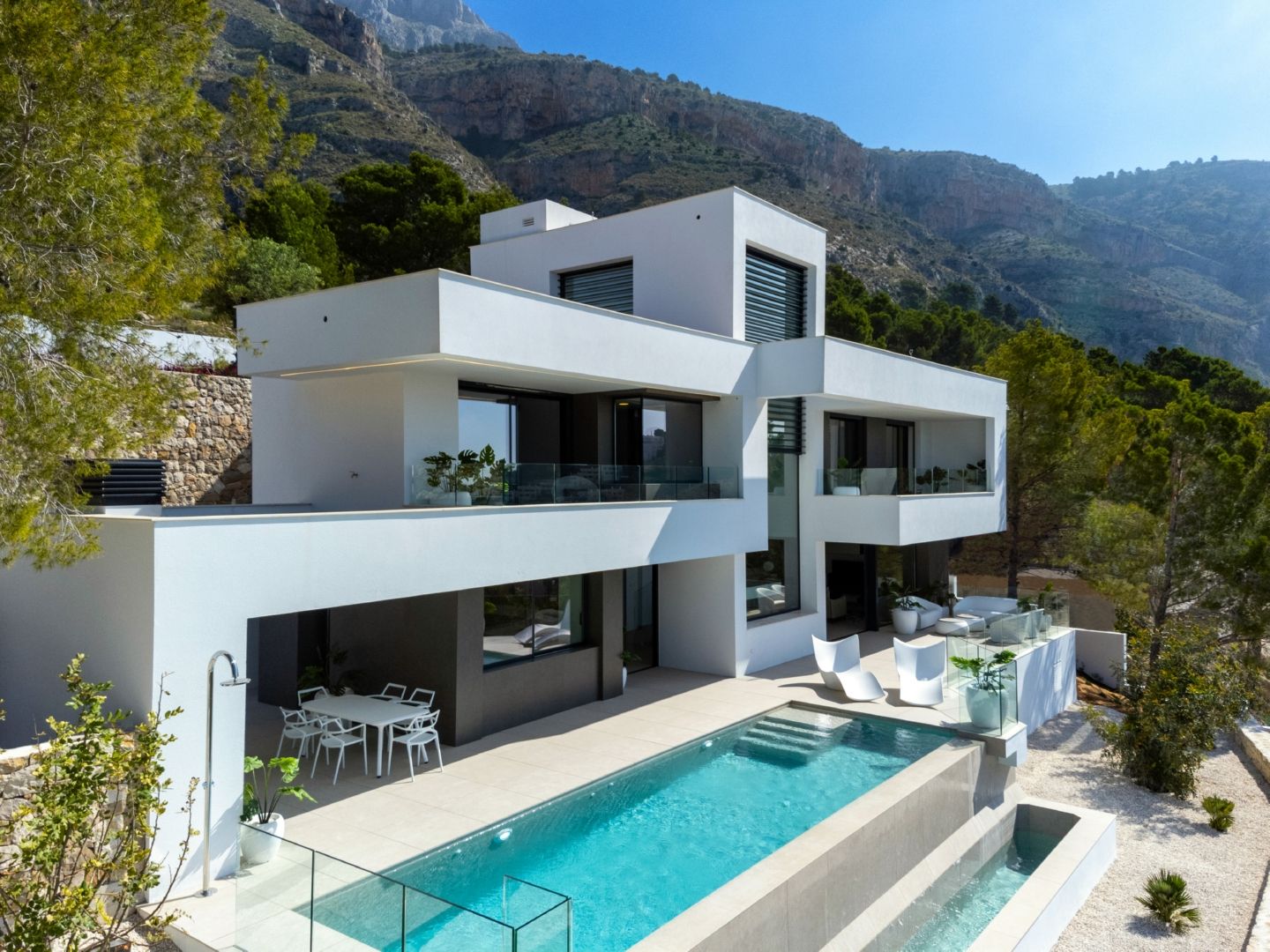 Villa de style moderne avec vue sur la mer à Sierra Altea
