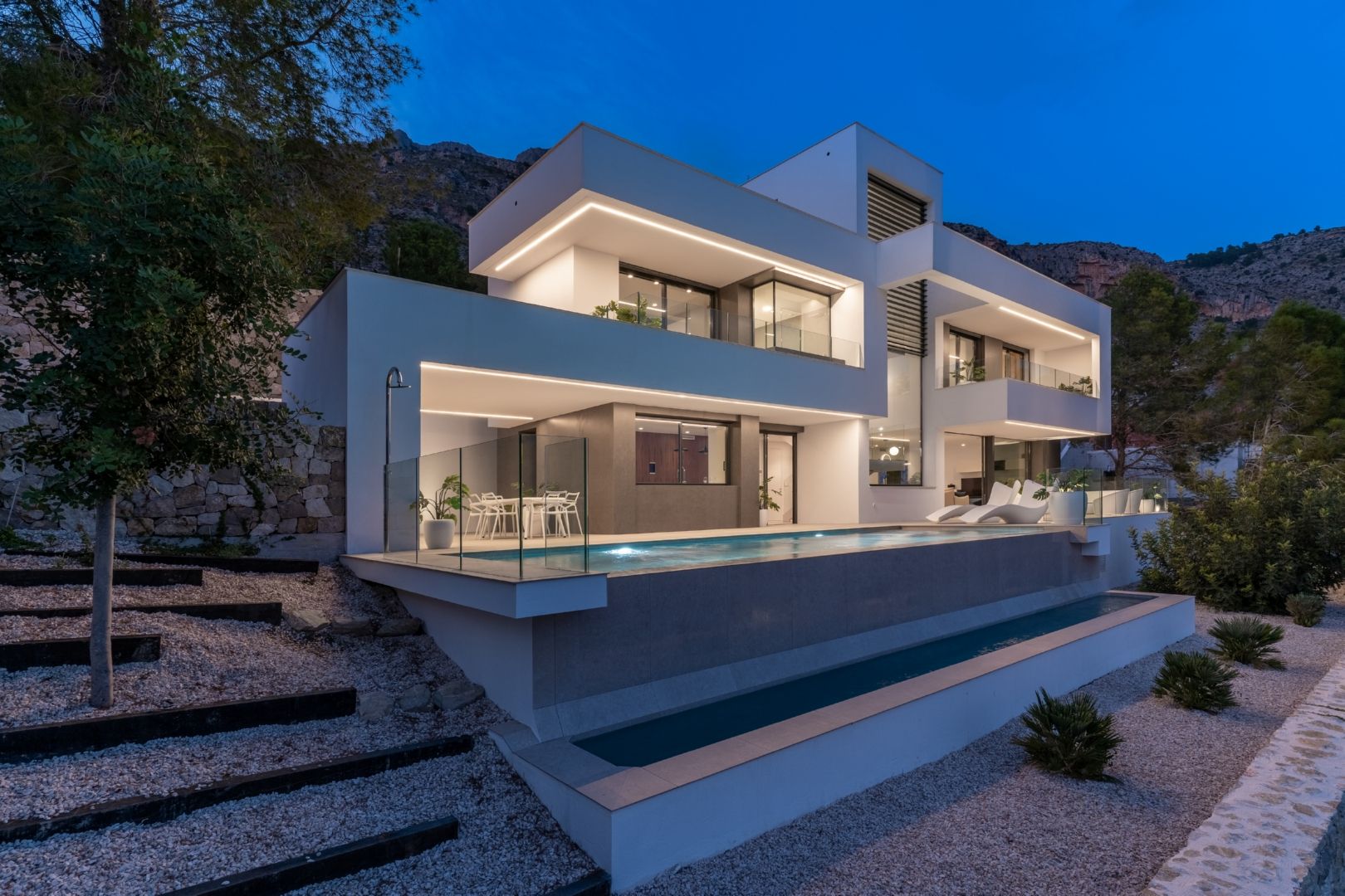 Villa de style moderne avec vue sur la mer à Sierra Altea