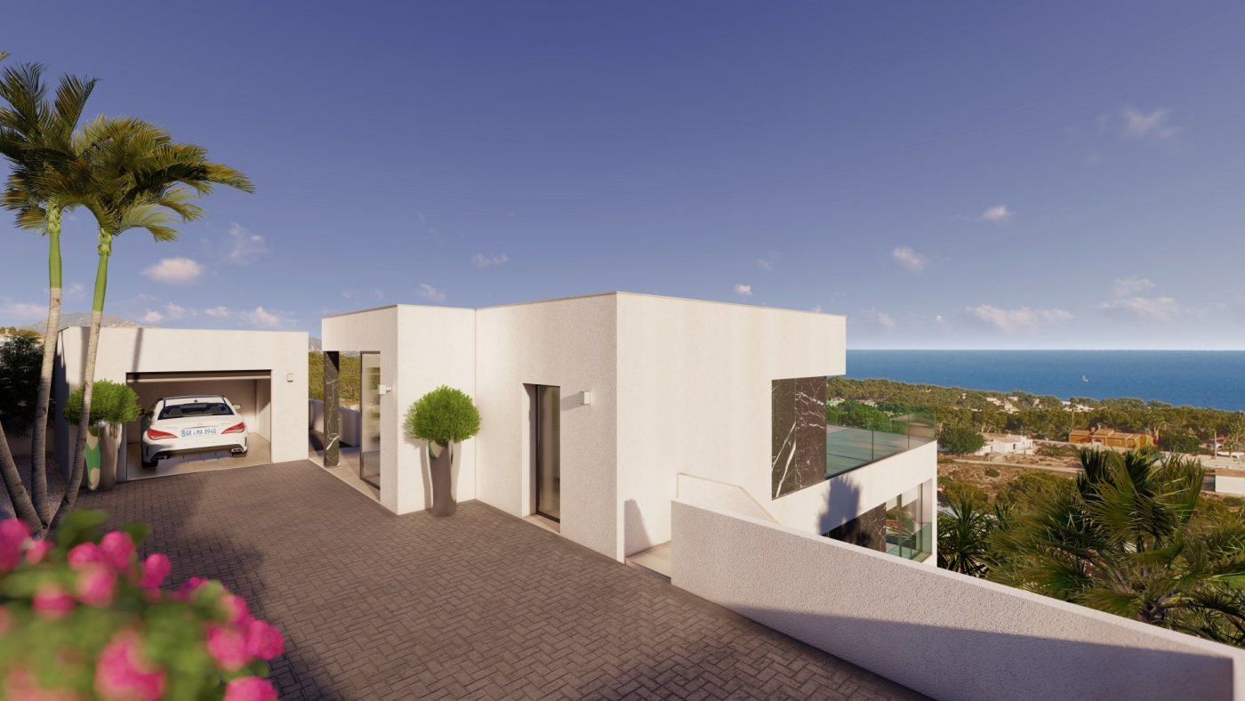 Villa de style moderne avec vue sur la mer à Gran Sol Calpe