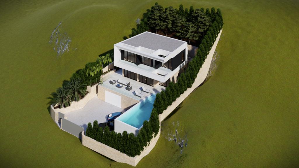 Villa de style moderne avec vue sur la mer à Altea Hills