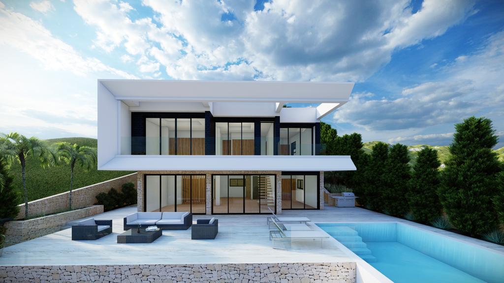 Villa im modernen Stil mit Meerblick in Altea Hills