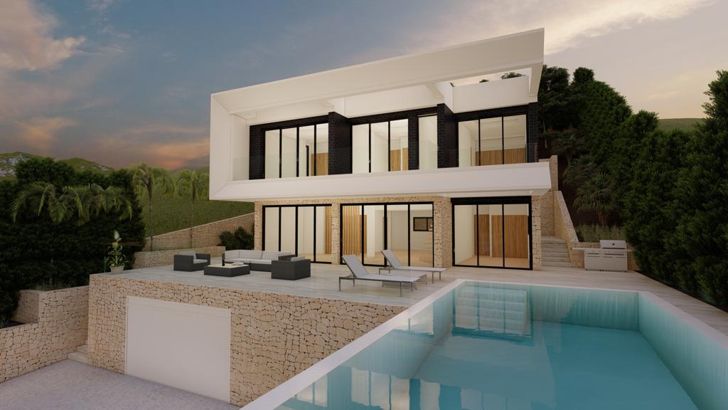 Villa im modernen Stil mit Meerblick in Altea Hills