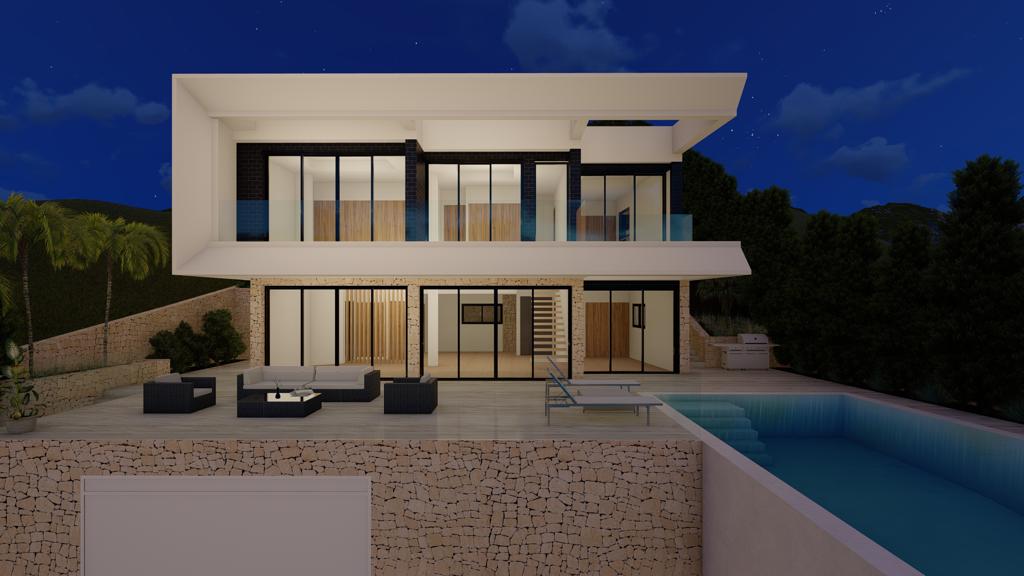 Perceel voor de bouw van een villa met bouwvergunning in Altea Hills, Costa Blanca