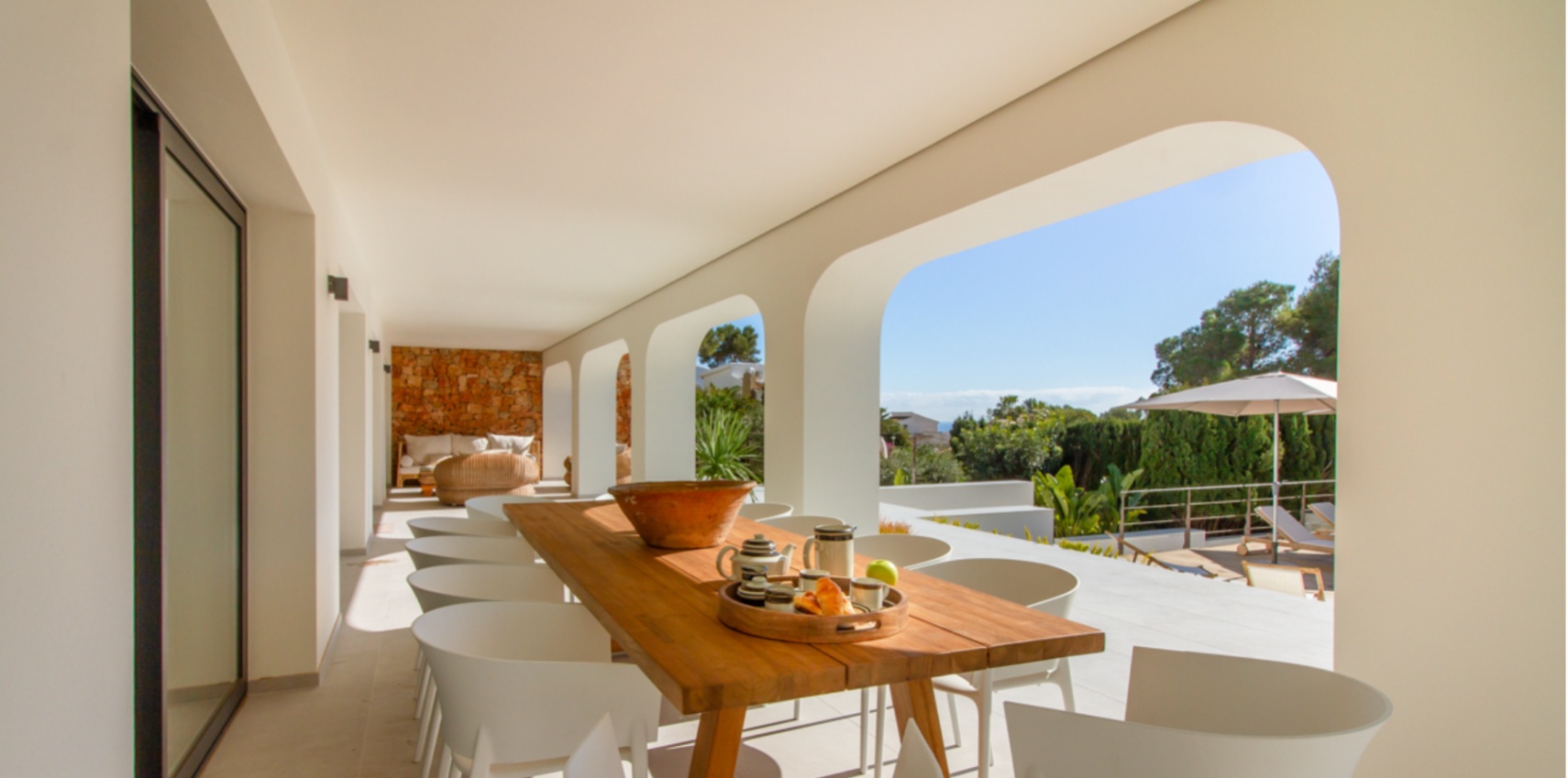 Luxury ibiza style villa with sea views in San jaime Moraira
