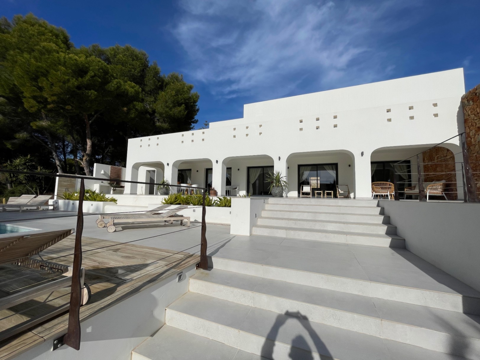 Villa de luxe de style ibiza avec vue sur la mer à San jaime Moraira