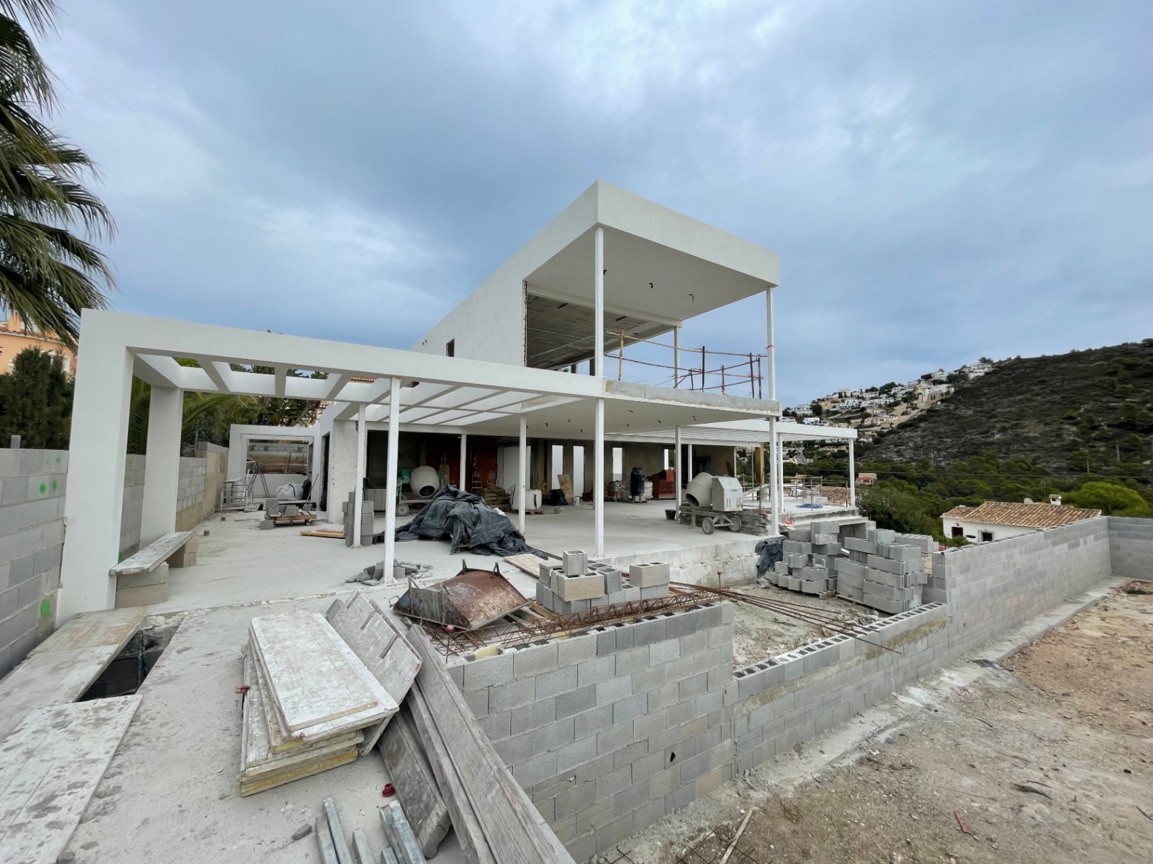 Villa de style moderne avec vue sur la mer à Arnella Moraira