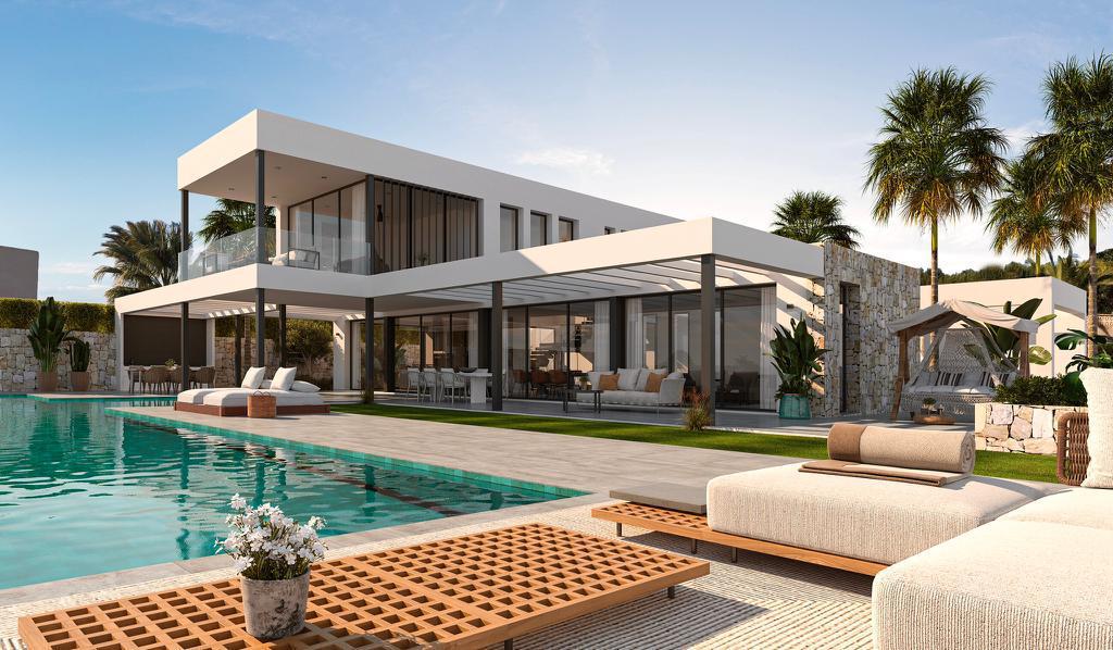 Moderne stijl villa met uitzicht op zee in Arnella Moraira